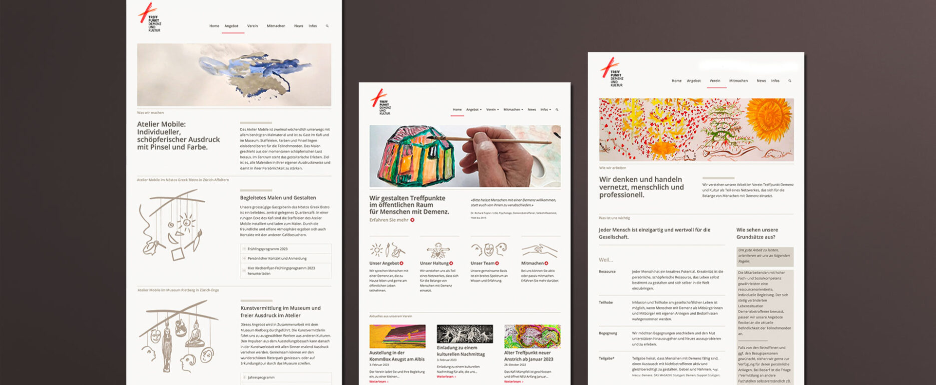 Demenzsensibles Webdesign: Treffpunkt Demenz und Kultur – responsive Webdesign