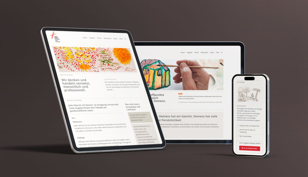 Demenzsensibles Webdesign: Treffpunkt Demenz und Kultur – responsive Webdesign